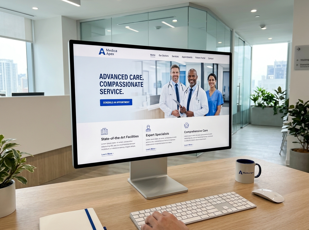 Illustratives Webdesign für gesundheit & praxis